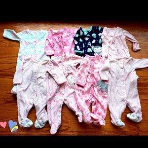 Newborn Girls Sleep and Play